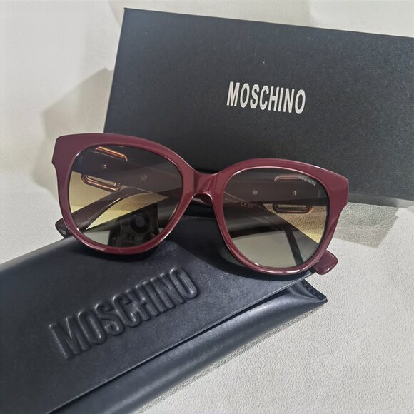 Moschino Accessories - Moschino Dark Red Gradient Sunglasses For Men And Women